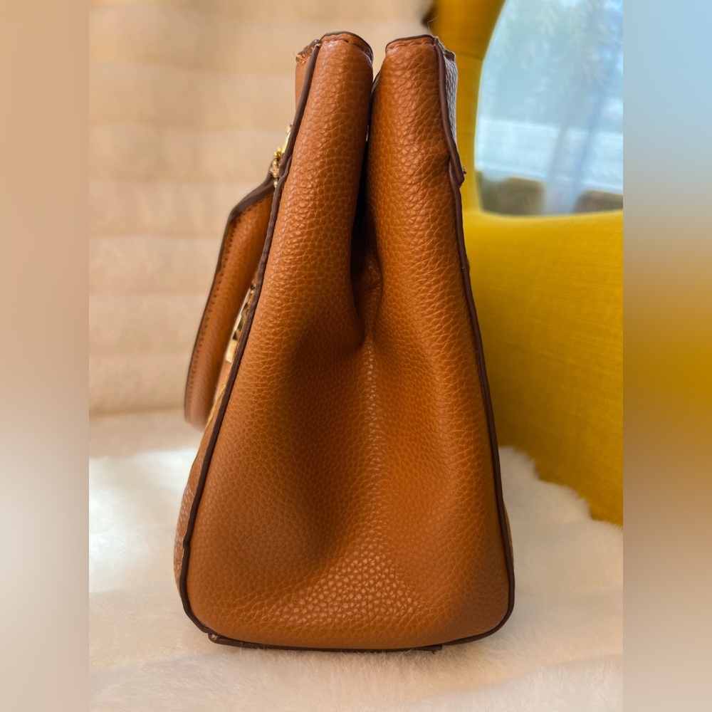 Anne Klein Basket Weave and Leather Satchel - Picture 6 of 9